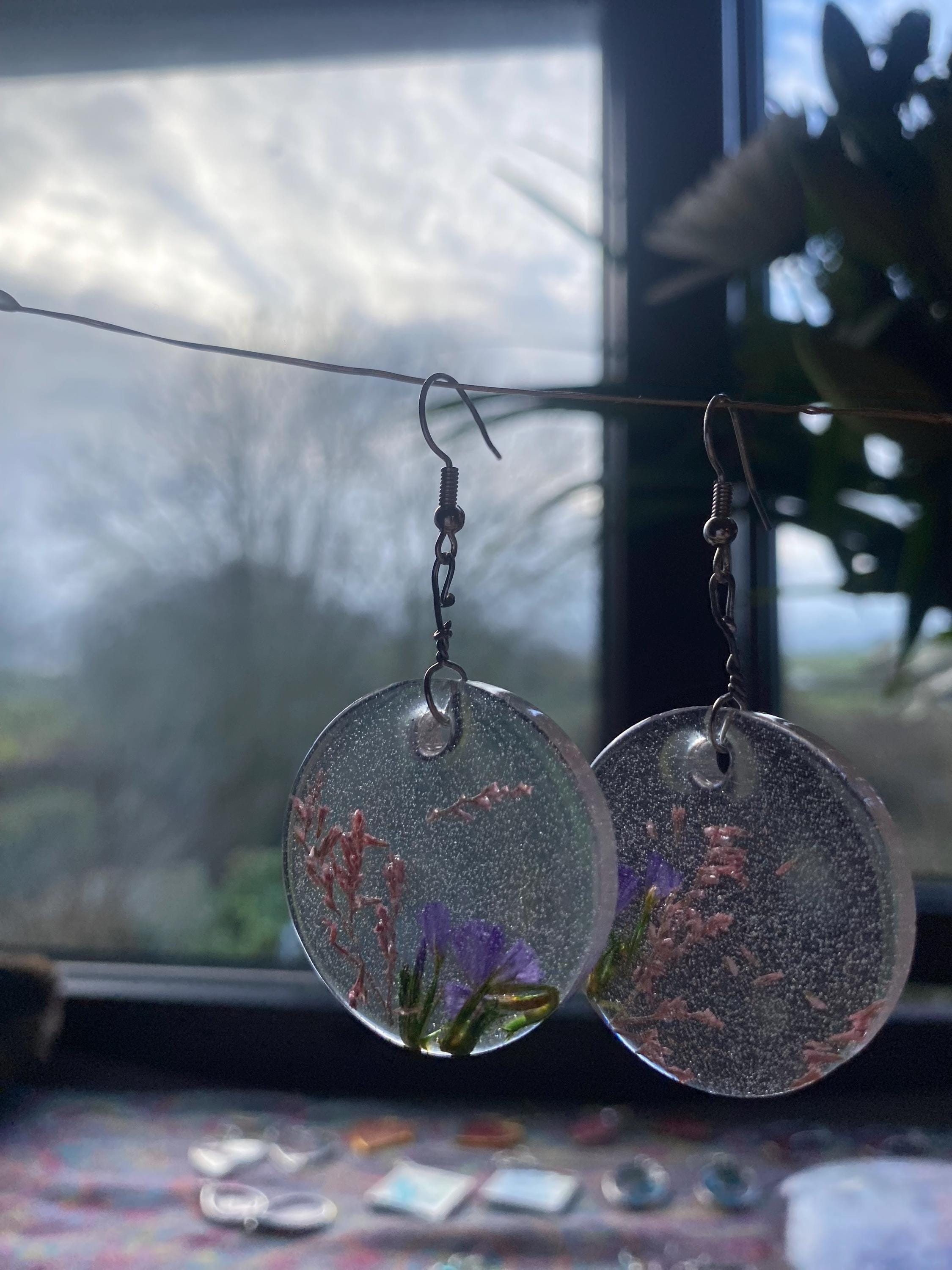 Flower Resin Earrings