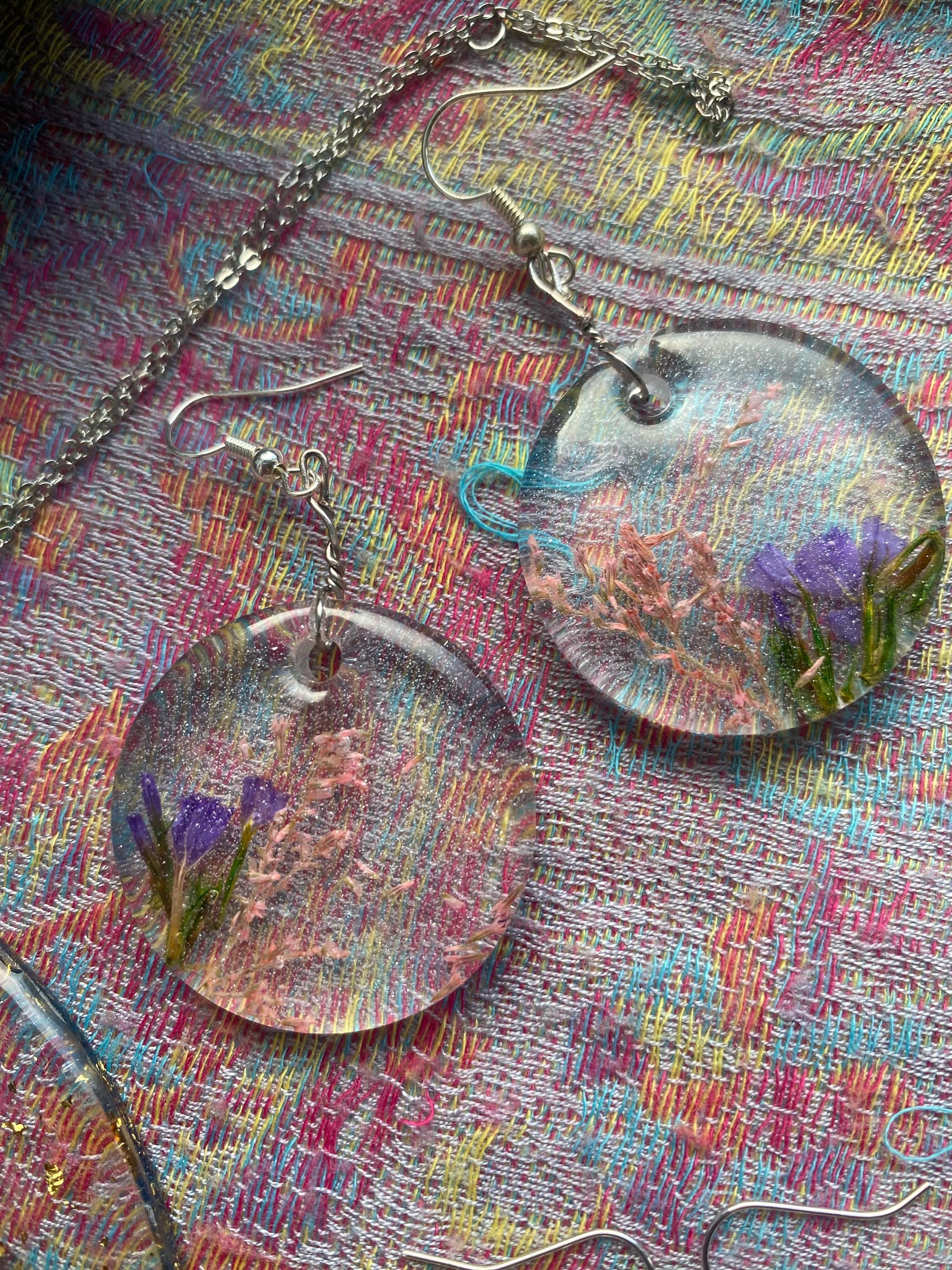 Flower Resin Earrings