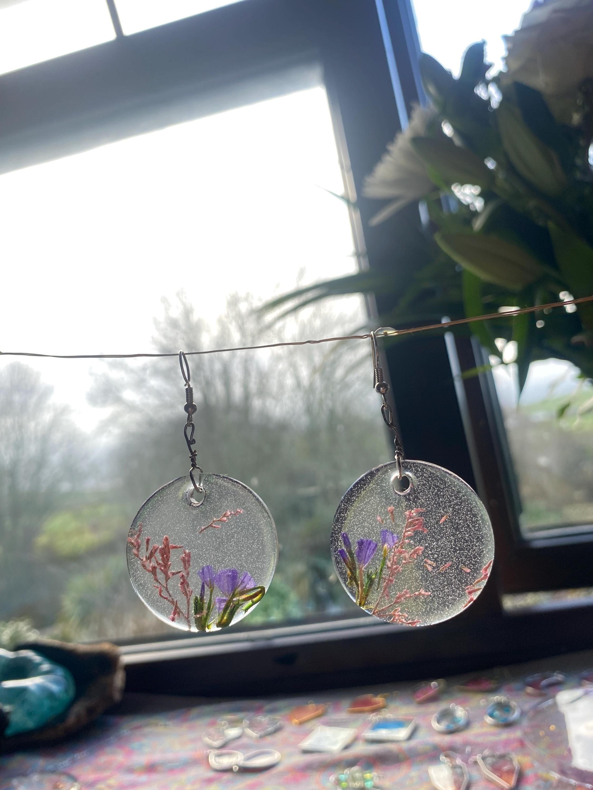 Flower Resin Earrings