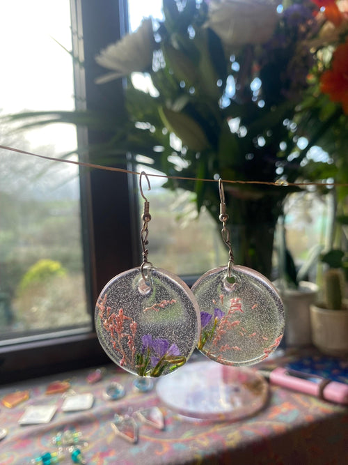 Flower Resin Earrings